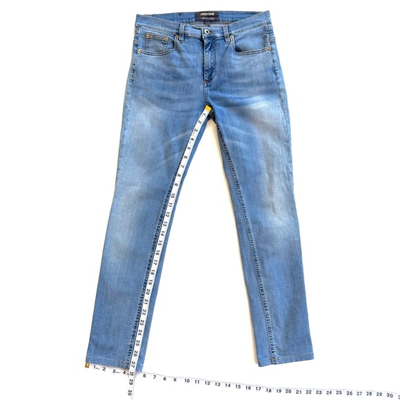 ROBERTO CAVALLI FADED MID-RISE BOTTOM SHAPING SKINNY ANKLE JEANS Sz US6/EU42 - Picture 14 of 14